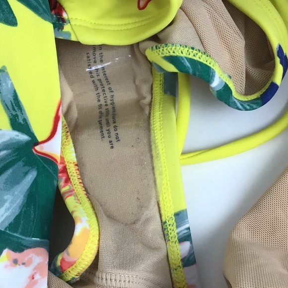 Cacique Floral High Waist Bikini Bottom Swim Retro Ruched Sides Plus Size 28 New - Picture 7 of 7